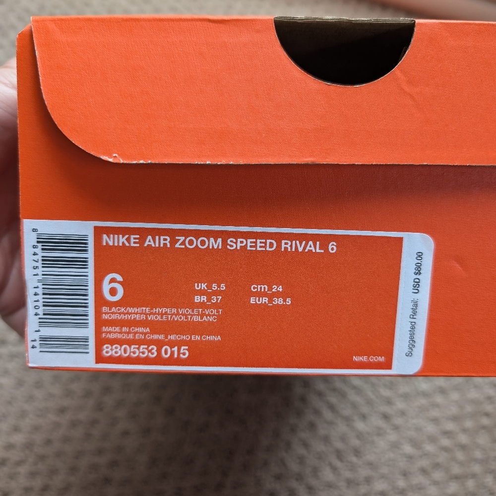 { Nike } Zoom Speed Rival 6 Racing Sneaker - Picture 7 of 7